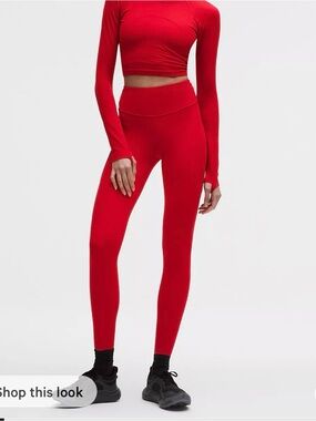 lululemon athletica Bright Red High-Rise Leggings
